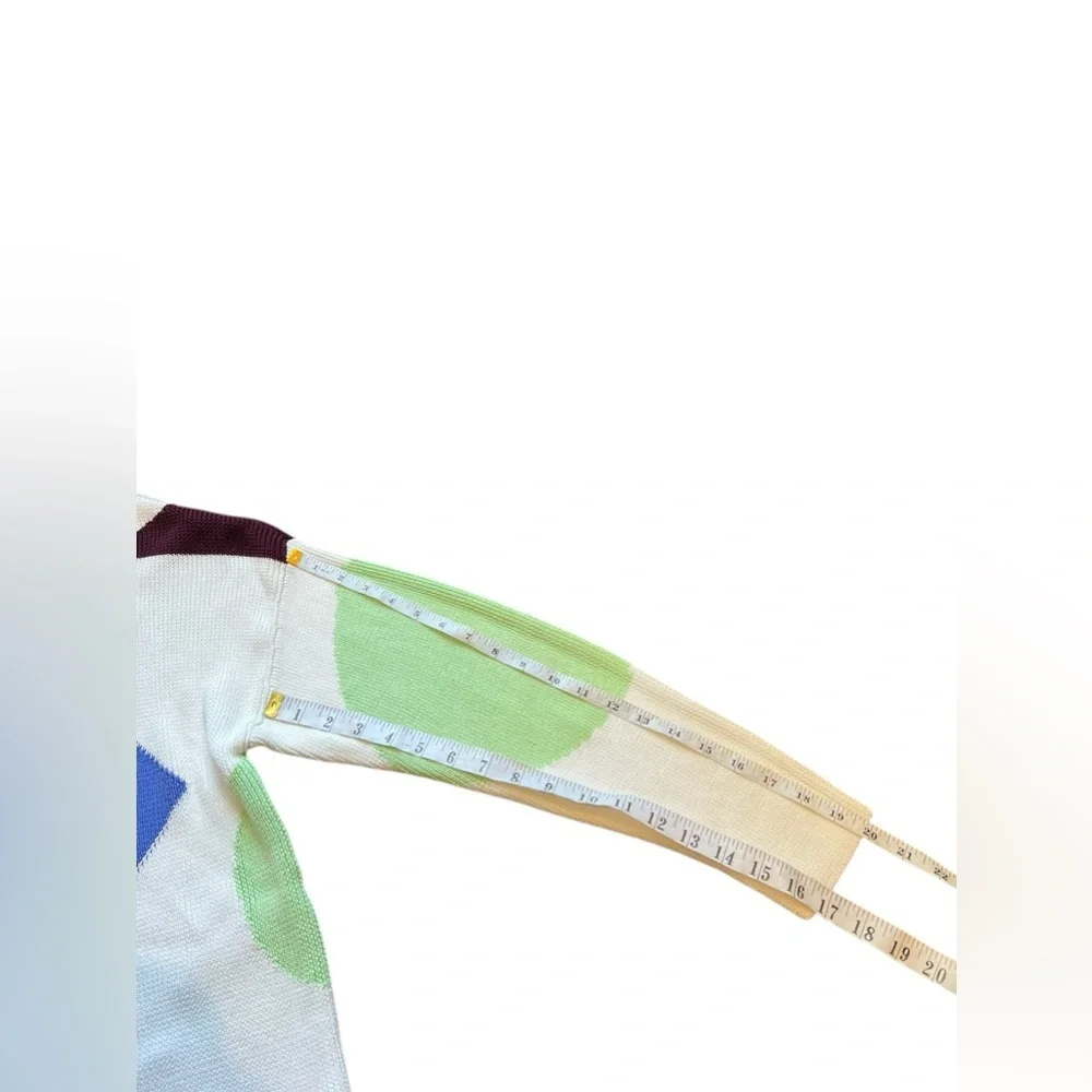 Sweaty Betty Sweater Womens Flash Dance Cotton Knit Pullover Color Block M - Picture 8 of 12